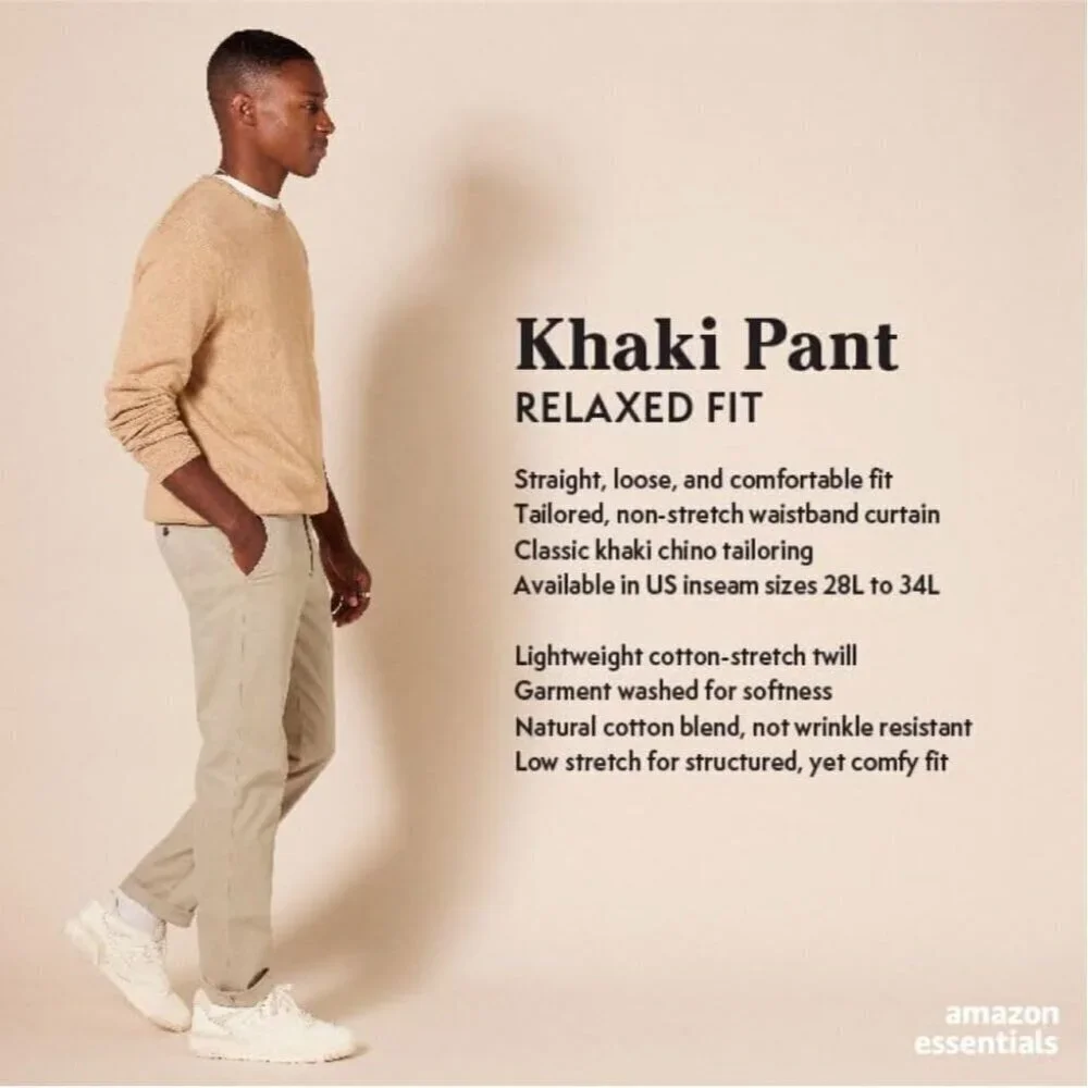 Men's Classic-Fit Casual Stretch Chino Pant
